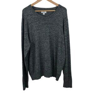 Croft & Barrow Mens Size XL Black/White Flecked V Neck Lightweight Sweater